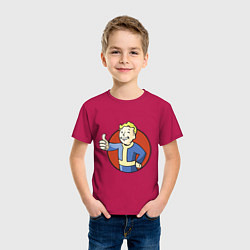 Футболка хлопковая детская Vault boy like, цвет: маджента — фото 2