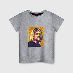 Футболка хлопковая детская Nirvana - Cobain, цвет: меланж