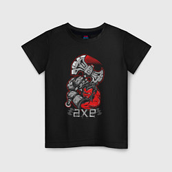 Футболка хлопковая детская Акс арт, цвет: черный