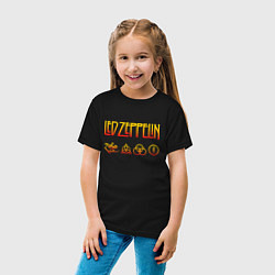 Футболка хлопковая детская Led Zeppelin - logotype, цвет: черный — фото 2