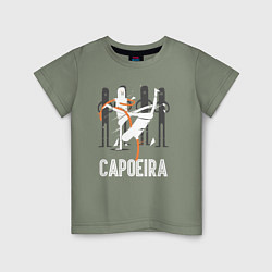 Футболка хлопковая детская Capoeira - contactless combat, цвет: авокадо