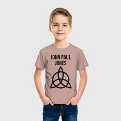 Футболка хлопковая детская John Paul Jones - Led Zeppelin - legend, цвет: пыльно-розовый — фото 2