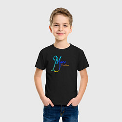 Футболка хлопковая детская More Positive in this world, цвет: черный — фото 2