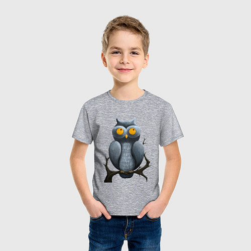 Детская футболка Совушка охотница / Меланж – фото 3