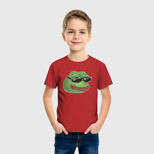 Детская футболка Пепе в очках / Красный – фото 3