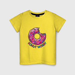 Футболка хлопковая детская Donut - Worry, цвет: желтый