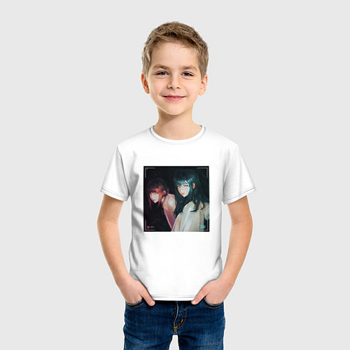 Детская футболка Макима и Аса Митаку - Человек-бензопила / Белый – фото 3