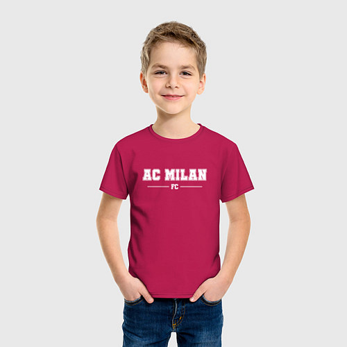 Детская футболка AC Milan football club классика / Маджента – фото 3