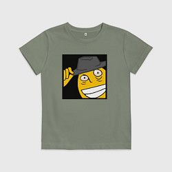 Футболка хлопковая детская Рофлан здарова, цвет: авокадо