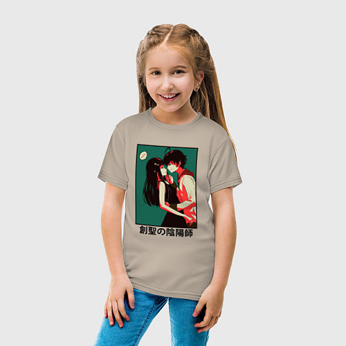 Детская футболка Милые Рокуро и Бэниро / Миндальный – фото 4