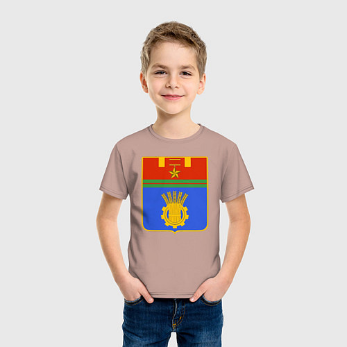 Детская футболка Герб Волгограда / Пыльно-розовый – фото 3