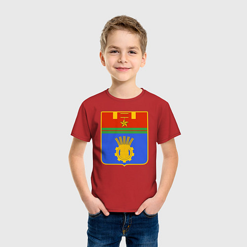 Детская футболка Герб Волгограда / Красный – фото 3