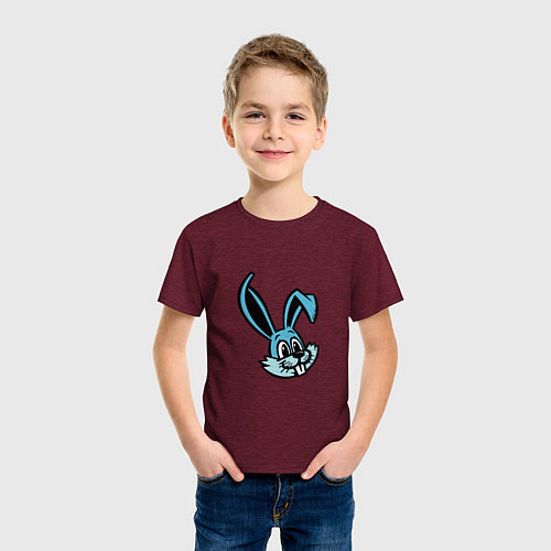 Детская футболка Blue Bunny / Меланж-бордовый – фото 3