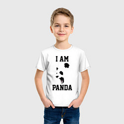 Футболка хлопковая детская Я - панда, цвет: белый — фото 2