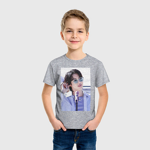 Детская футболка Мировой красавчик Джин / Меланж – фото 3