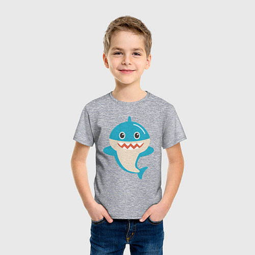 Детская футболка Милая акулa / Меланж – фото 3