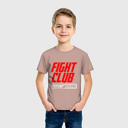 Футболка хлопковая детская Fight club boxing, цвет: пыльно-розовый — фото 2