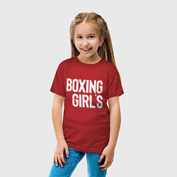 Футболка хлопковая детская Boxing girls, цвет: красный — фото 2