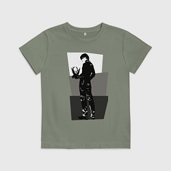 Футболка хлопковая детская Taylor of chaos Jimin, цвет: авокадо