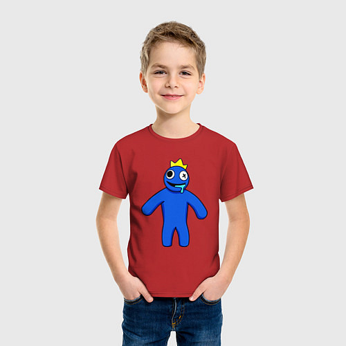 Детская футболка Синий из Роблокс / Красный – фото 3