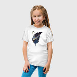 Футболка хлопковая детская Лисичка в Листочке, цвет: белый — фото 2