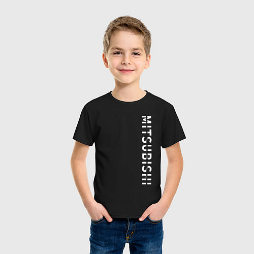 Детская футболка Mitsubishi сбоку / Черный – фото 3
