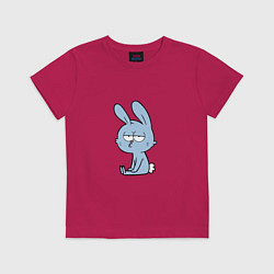 Футболка хлопковая детская Chill rabbit, цвет: маджента