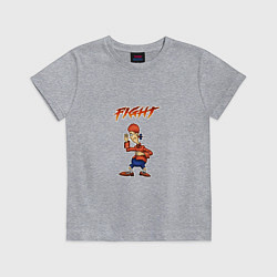 Футболка хлопковая детская Джимми Гокинс-fight, цвет: меланж