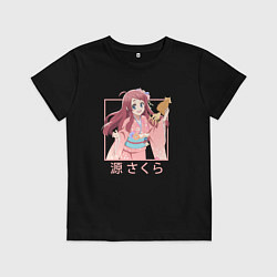 Футболка хлопковая детская Сакура Минамото - Зомбилэнд Сага Месть, цвет: черный