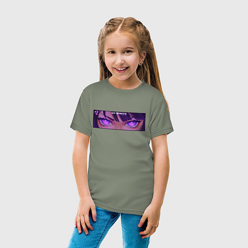 Детская футболка Бог вечности - Шогун Райден / Авокадо – фото 4