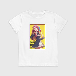 Футболка хлопковая детская Сакура Минамото - Зомбилэнд Сага Месть, цвет: белый