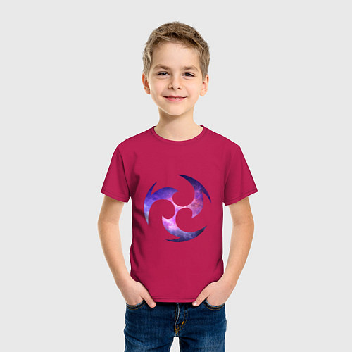 Детская футболка Электро элемент / Маджента – фото 3