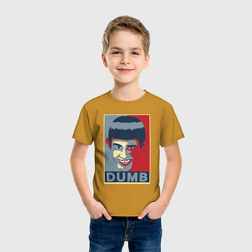 Детская футболка Jim dumb / Горчичный – фото 3