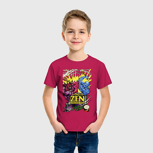 Детская футболка Zen - intergalactic ninja / Маджента – фото 3