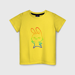 Футболка хлопковая детская Color Rabbit, цвет: желтый