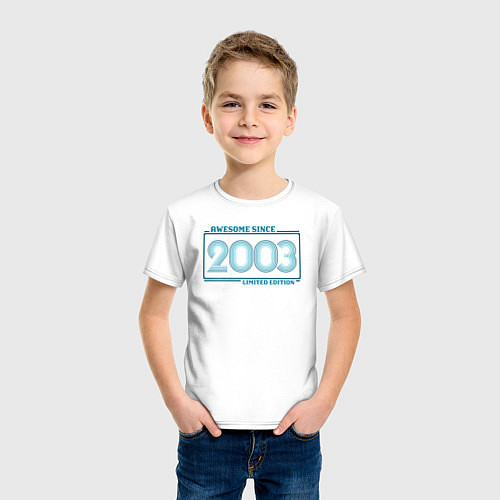 Детская футболка Потрясающе с 2003 ограниченная серия / Белый – фото 3