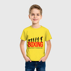 Футболка хлопковая детская Boxing evolution, цвет: желтый — фото 2