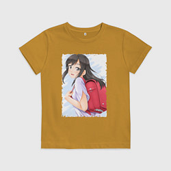Футболка хлопковая детская Хотару Ичиджо - Деревенская глубинка, цвет: горчичный