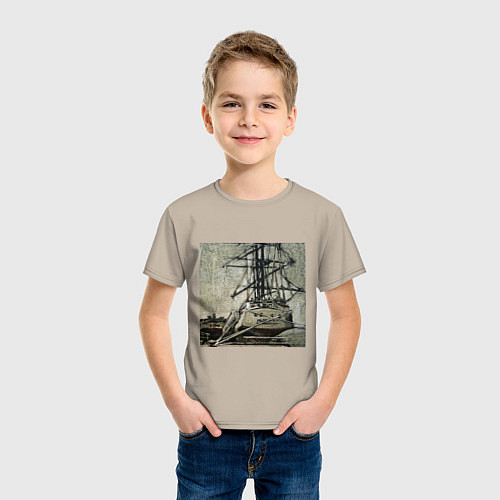 Детская футболка Парусник Надежда / Миндальный – фото 3