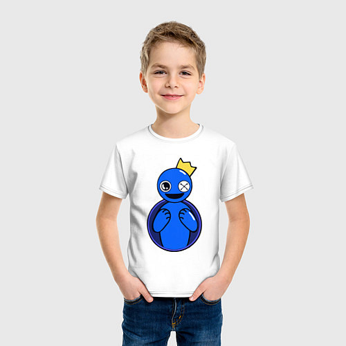 Детская футболка Радужные друзья: Синий персонаж / Белый – фото 3