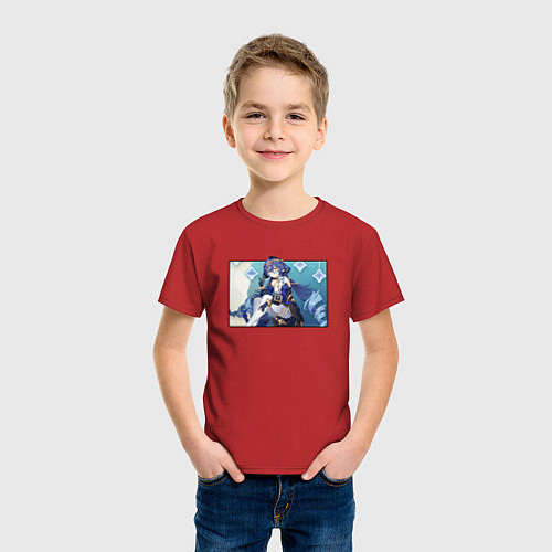 Детская футболка Лайла Геншин импакт / Красный – фото 3