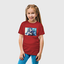 Футболка хлопковая детская Лайла Геншин импакт, цвет: красный — фото 2