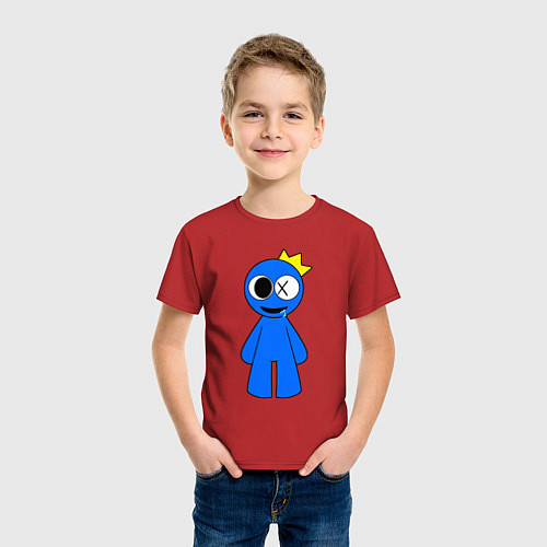 Детская футболка Радужные друзья Синий улыбается / Красный – фото 3