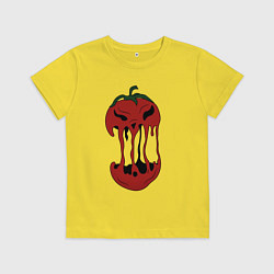 Футболка хлопковая детская Агрессивный красный помидор, цвет: желтый