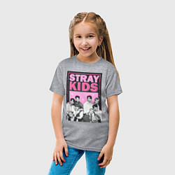 Футболка хлопковая детская Stray Kids boy band, цвет: меланж — фото 2
