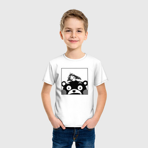 Детская футболка Кумамон с другом / Белый – фото 3