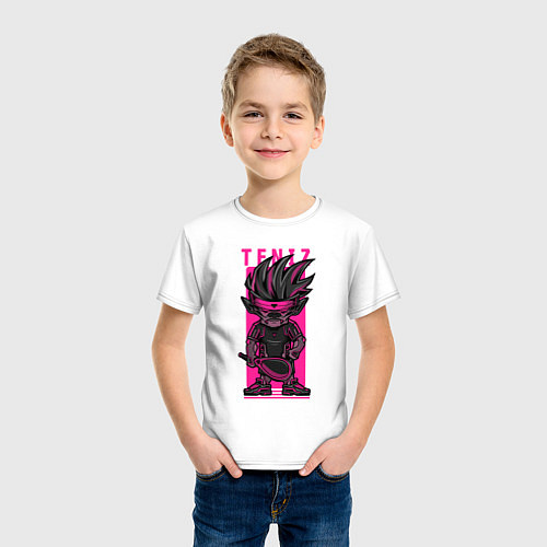 Детская футболка Пёс теннисист / Белый – фото 3