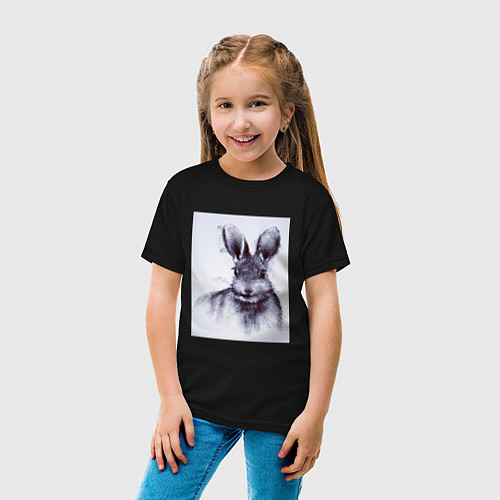 Детская футболка Rabbit symbol 2023 / Черный – фото 4