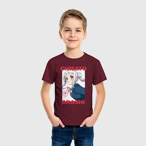 Детская футболка Тисато Араси - Живая любовь Суперзвезда / Меланж-бордовый – фото 3