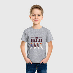 Футболка хлопковая детская Beagles, цвет: меланж — фото 2